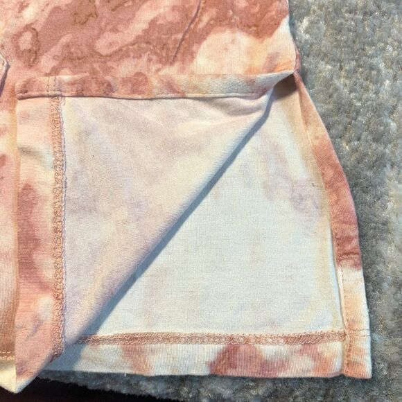 Susan Graver Tunic Top Women Size L Pink Tie-Dye Watercolor Kangaroo Pocket C13 - Picture 14 of 14